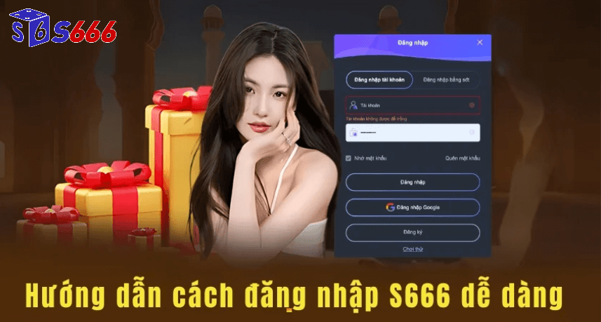 Các bước tiến hành đăng nhập S666 nhà cái